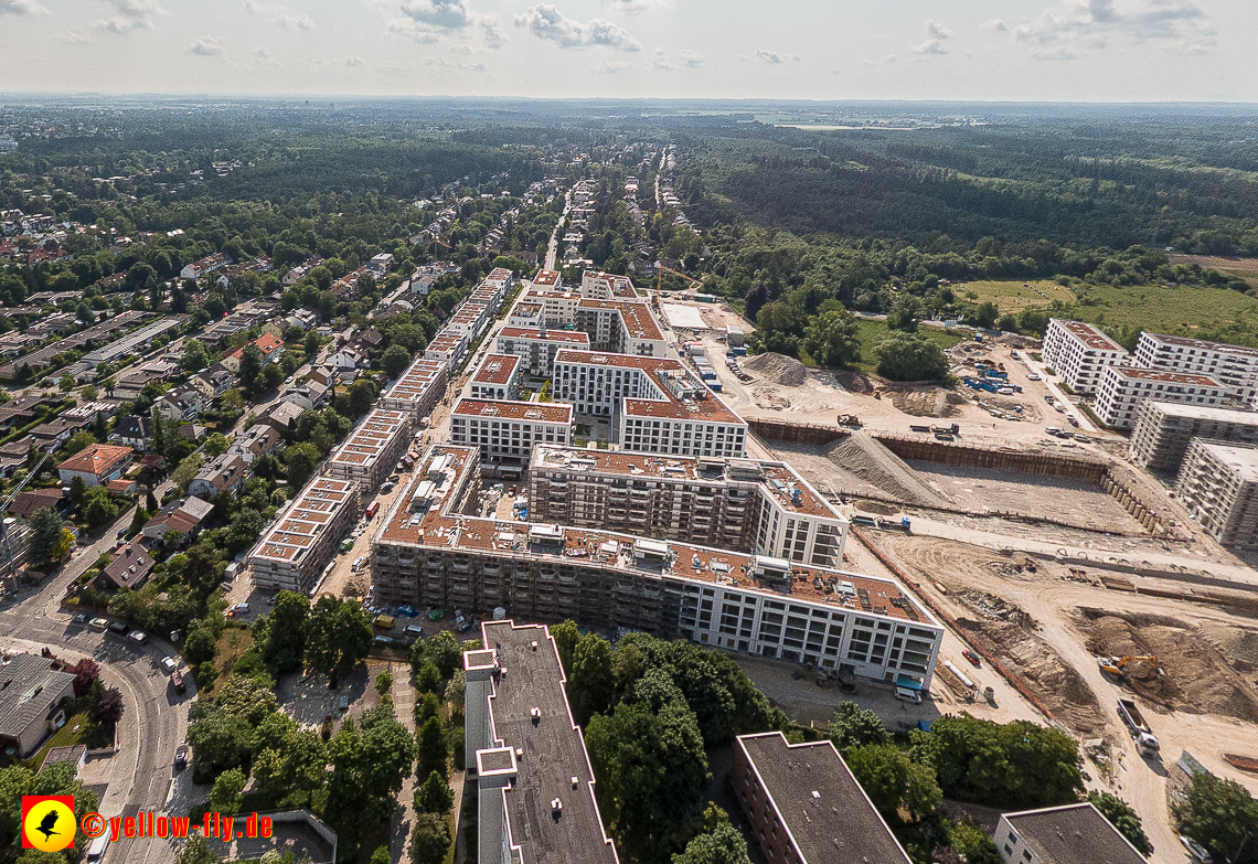 07.06.2023 - Aktuelle Luftbilder aus dem Alexisquartier und Pandion Verde in Neuperlach in München